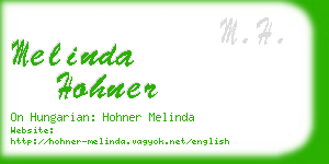 melinda hohner business card